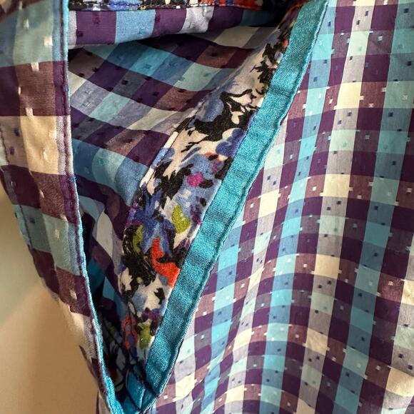 Robert Graham Classic Fit Plaid Short Sleeve Button Up Shirt M - Picture 6 of 11